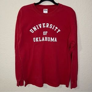 Gildan University Of Oklahoma Sooners Long Sleeve Shirt-Mens L